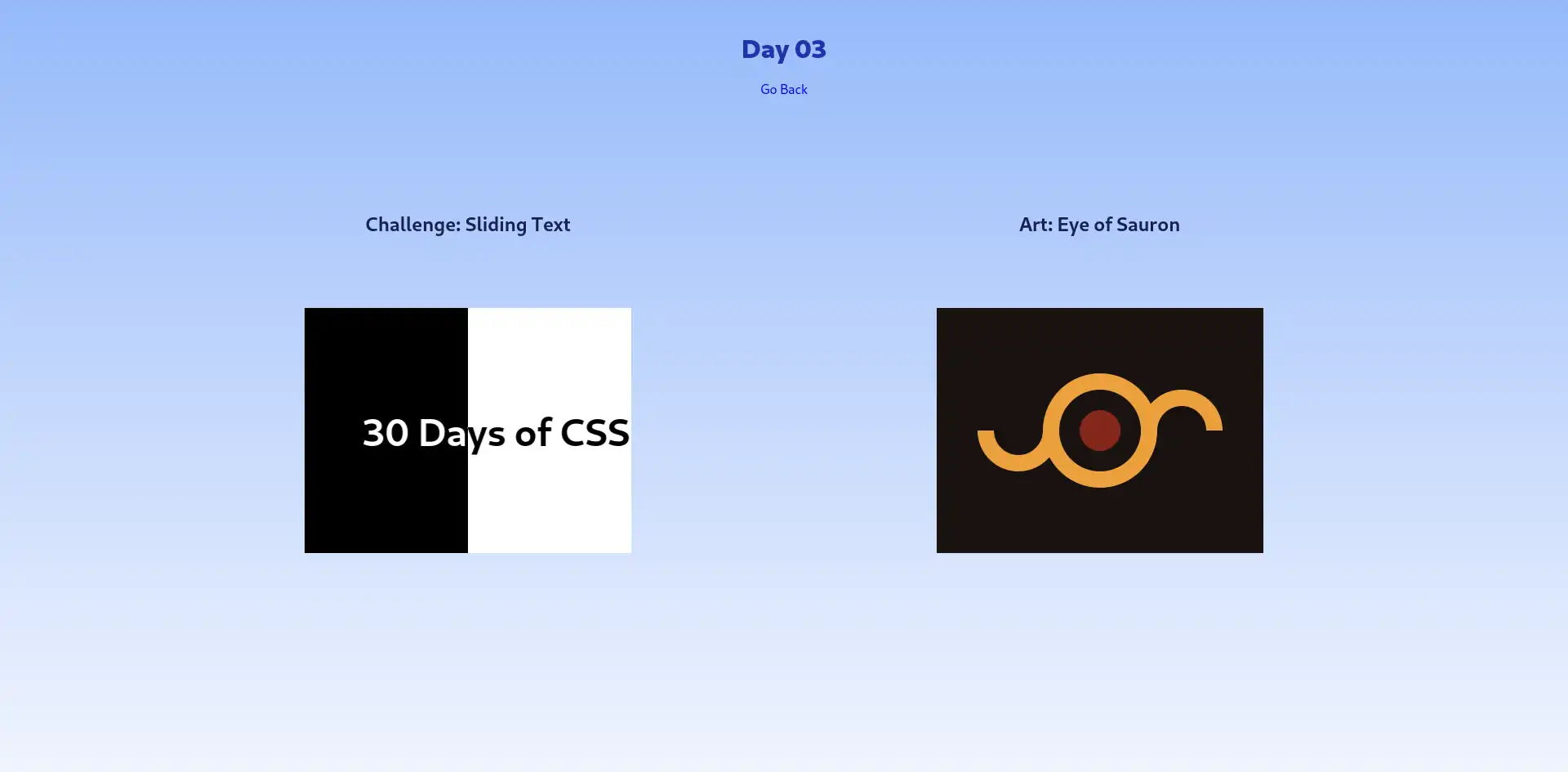 30 Days of css web page