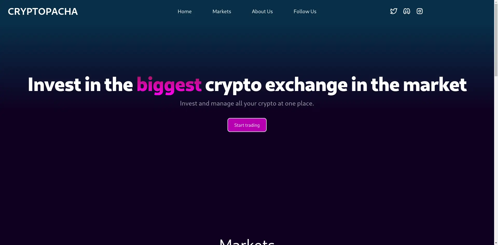 Cryptopacha web page image